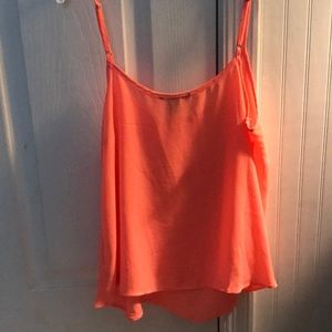 Peach colored flowy tank